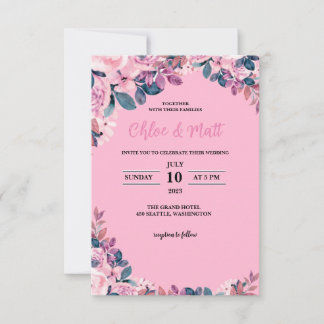 FLORES ELEGANTES ON-LINE DE CONVITES DE modelo WED