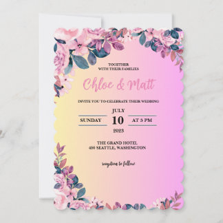 FLORES ELEGANTES ON-LINE DE CONVITES DE modelo WED