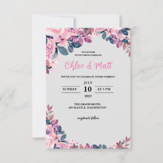 FLORES ELEGANTES ON-LINE DE CONVITES DE modelo WED