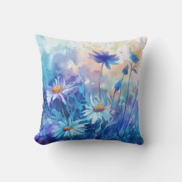 Flores em Aquarela – Almofada de Lançamento Floral