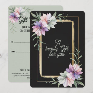 Flores em Aquarela - Arte Elegante com Moldura Dou