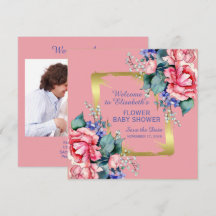 Flores em Aquarela - Moldura Dourada 10 + seu text