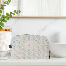 Flores em cascata azuis e rosa