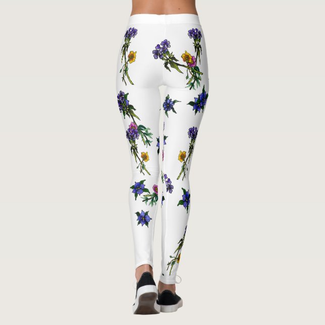 Flores em Choque 2 Leggings (Verso)