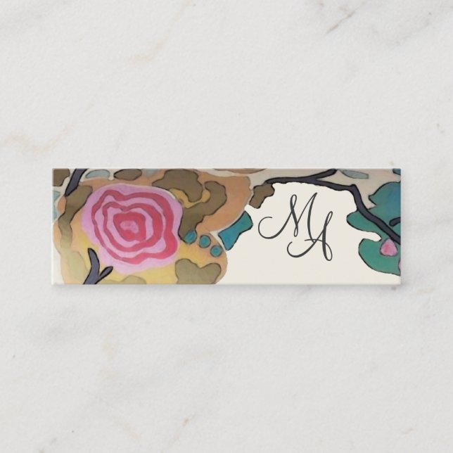 Flores em Cores d'Água ~ Cartões Comerciais / Cham (Frente)