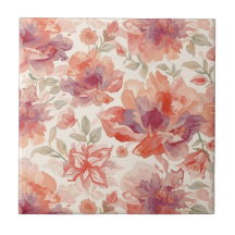 Flores em Pastel àquarela Laranja Claro