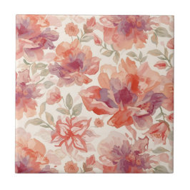 Flores em Pastel àquarela Laranja Claro