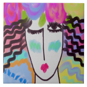 Flores em sua pintura digital Abstrato de cabelo