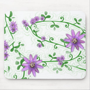 Flores em videiras Mousepad