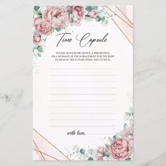 Flores esbranquiçadas rosas eucalipto ouro Cápsula (Frente)