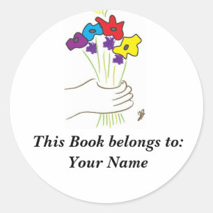 Flores, etiqueta do livro