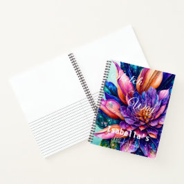 Flores exóticas elegantes, aquarela Notebook Sketc
