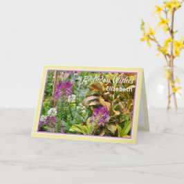 Flores Exóticas Personalizadas Cartão de Aniversár