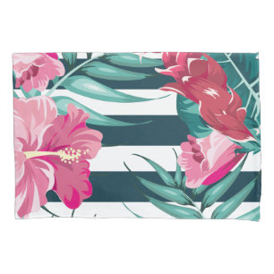 Flores Exóticas Rosa, listradas