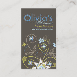 Flores Florais Azuis Doce Flores Cartão de visita