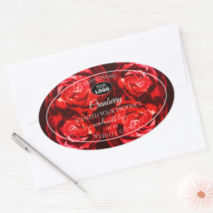 Flores Florais Etiquetas de produto Rosas vermelha