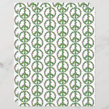 Flores Florais Rosa e Amarelo Sinais de Paz Papel