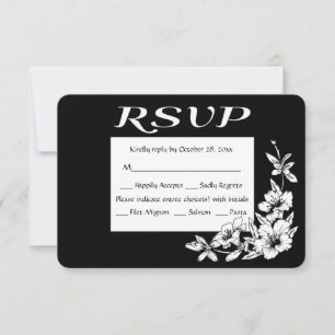 Flores Florais RSVP Vintage Preto E Branco