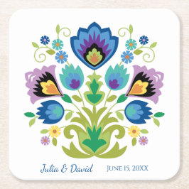 Flores Folclóricas Polonesas Porta-Copos de Papel 