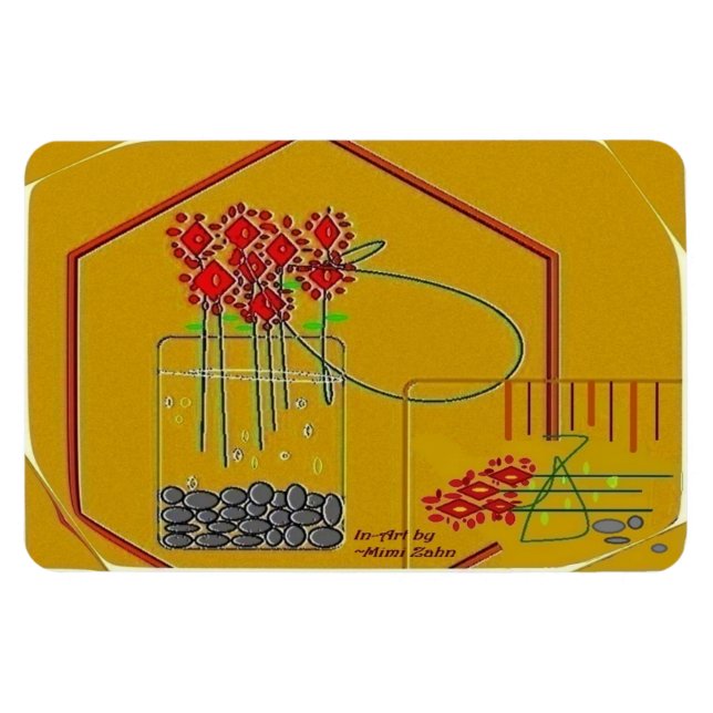 "Flores Frescas Sempre Fazem Meu Dia" 4 x 6 ímãs (Horizontal)