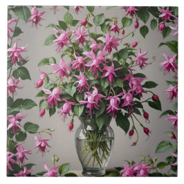 Flores fuchsias em vaso
