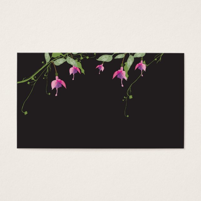 Flores Fushia Cartão de visita (Frente)