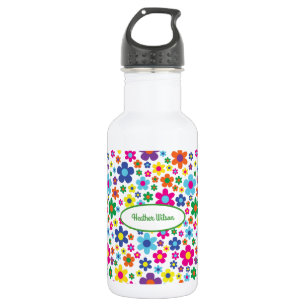 Flores, Garrafa de Água, com Nome