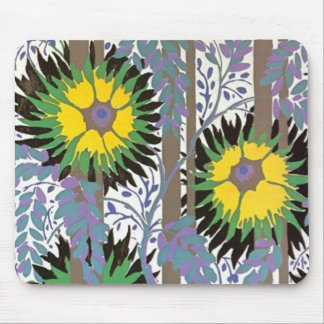 Flores Grandes Coloridas Art Deco Mousepad
