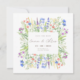 Flores Guardam A Data Convite De Casamento