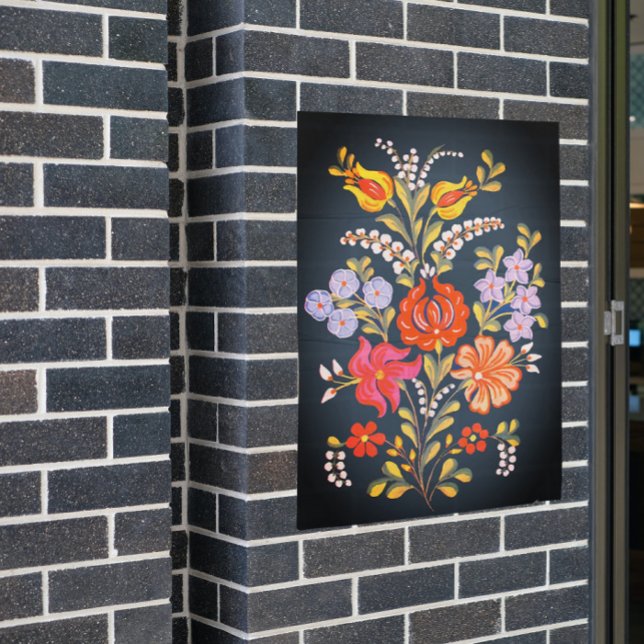 Flores húngaras de cores vivas, poster (Criador carregado)