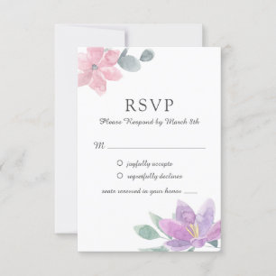 Flores impermeáveis. RSVP de Casamento Floral