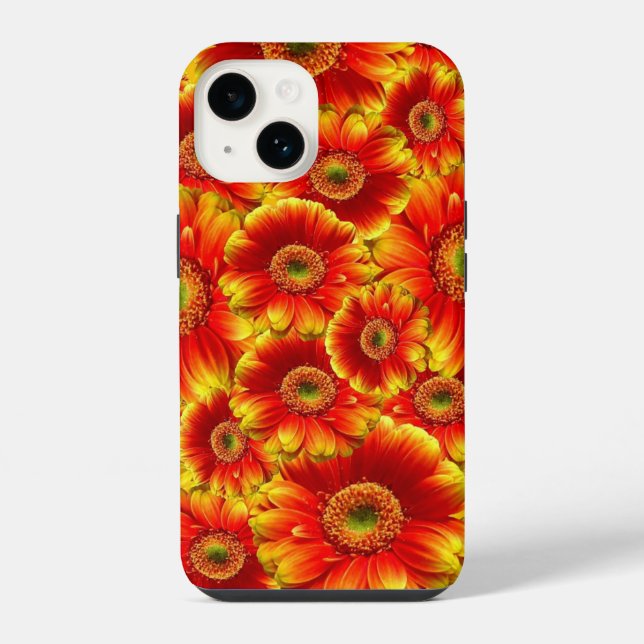Flores Laranja Brilhante (Verso)