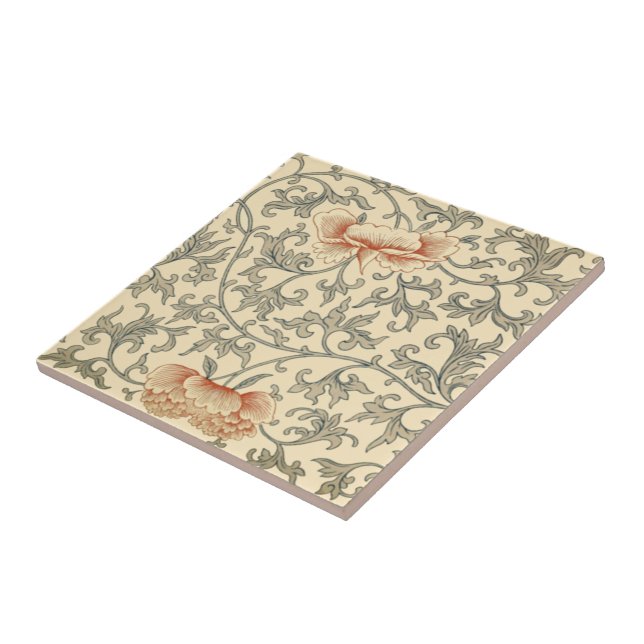 Flores Laranja Claras Chinesas ~ Folhas De Cinza ~ (Lateral)