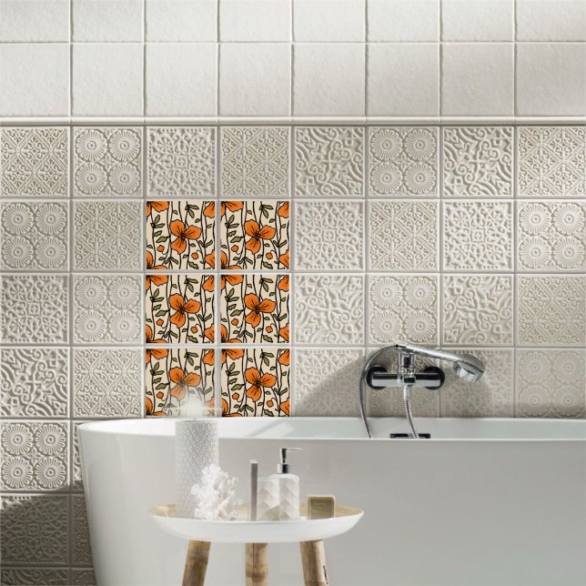 Flores Laranja De Delícia Vertical no Jardim Verti (Criador carregado)