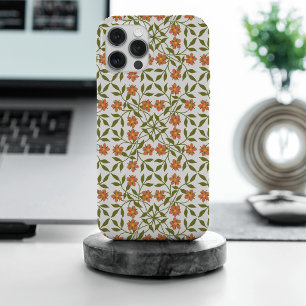 Flores Laranja, Padrão Floral, Verdura, Boho