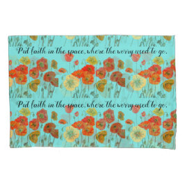 Flores Laranja-Popia 'Coloque a fé no espaço' Aqua