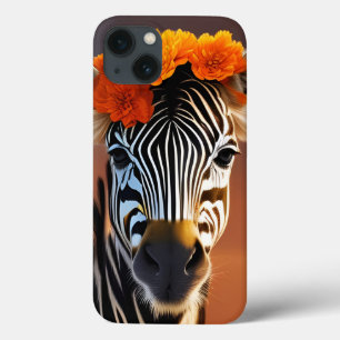 Flores Laranja vestidas De Zebra Cuta