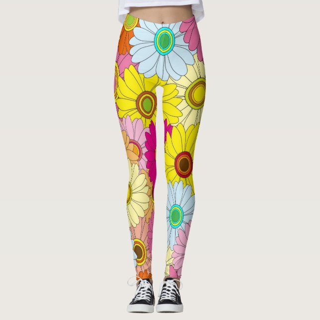 Flores, leggings femininas (Frente)
