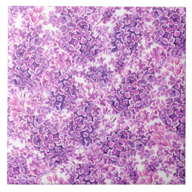 Flores lilás cor-de-água rosa (Frente)