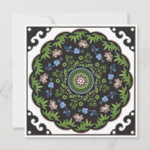 Flores Mah Jongg/Placa plana de um ponto