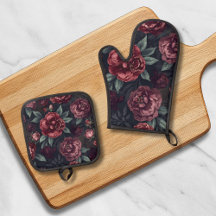 Flores Mal-humoradas Padrão de Água-forte Vermelho