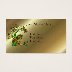 Flores Marrons Elegantes Ouros