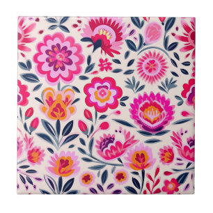 Flores mexicanas cor-de-rosa BOHO Chic Floral