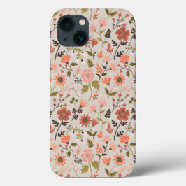 Flores Modernas Deixam Rosa Rosa Girly Floral