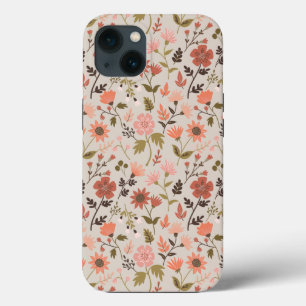 Flores Modernas Deixam Rosa Rosa Girly Floral