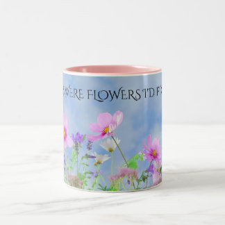 Flores "MOM" café duas caneca tonta.