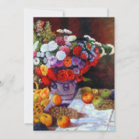 Flores Monet e Fruta Salvem o Cartão Data