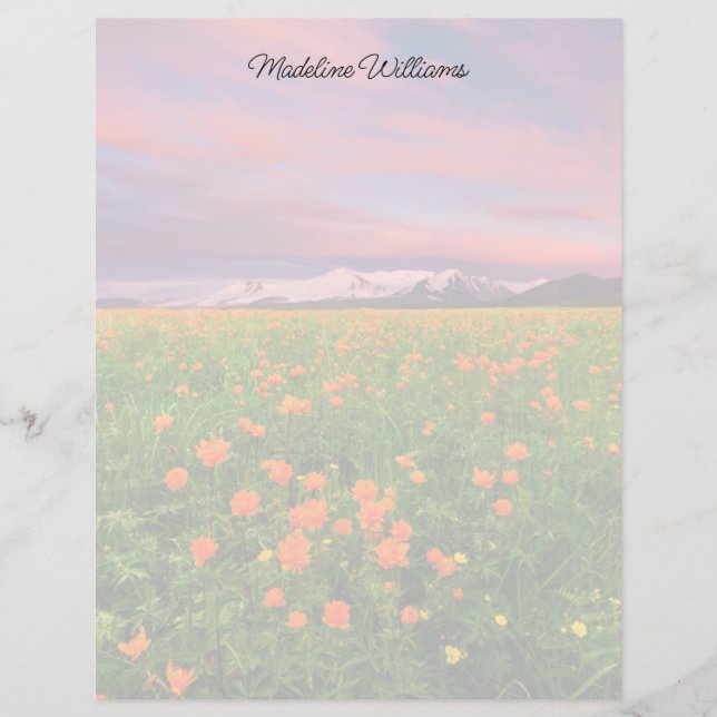 Flores | Montanhas com paisagens de flores silvest (Frente)