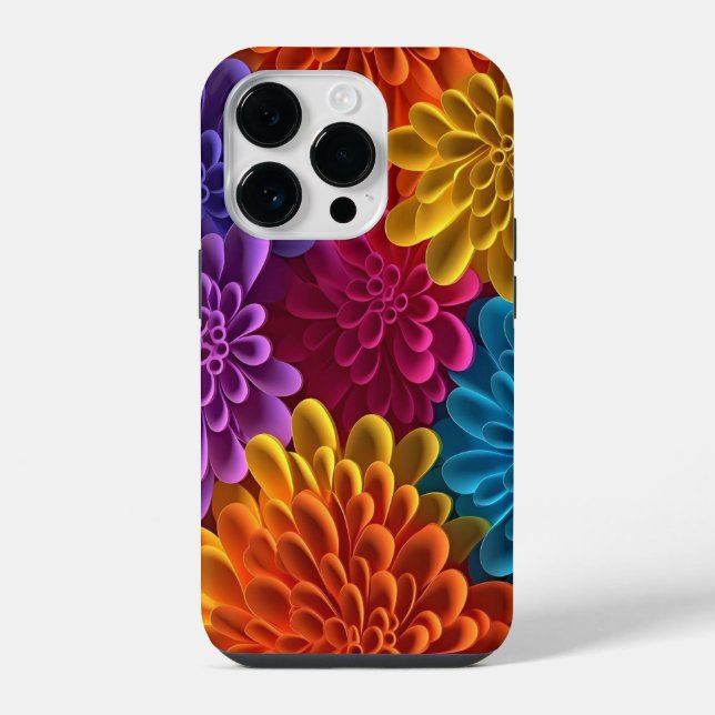 Flores Multicoloridas 3D (Verso)