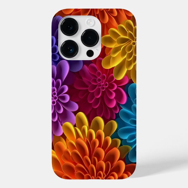 Flores multicolorido 3D (Verso)